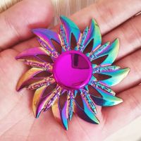 指尖陀螺手转儿童减压玩具火影忍者鸣人小学生男指间手指陀螺|巧克力色炫彩唐莲-金属