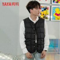 鸭鸭 90鸭绒新款男士羽绒马甲时尚宽松短款休闲轻薄