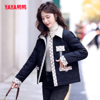 鸭鸭90鸭绒羽绒服女轻薄秋冬装小香风短款淑女外套