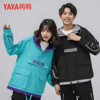 鸭鸭户外男女同款外套2024春夏新品时尚百搭休闲套头上衣