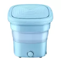 便携杀菌声波折叠洗衣机便携内衣裤袜子神器小型迷你半自动|[蓝色]+臭氧杀菌