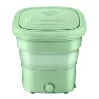 便携杀菌声波折叠洗衣机便携内衣裤袜子神器小型迷你半自动|[绿色]+臭氧杀菌