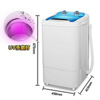 洗衣机大容量小型单桶迷你洗衣机家用半全自动洗衣机带甩|7.2消毒款蓝色