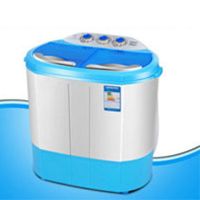 双桶迷你洗衣机家用半全自动小型洗衣机消毒强力甩干可洗被罩|4.0公斤双桶金钻电机+UV紫光蓝色