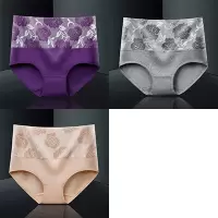 SUNTEK内裤女高腰棉三角裤大码