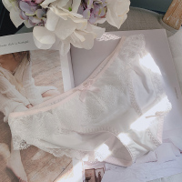 SUNTEK桃蜜糖性感蕾惑女士内裤女低腰日系甜美冰丝舒适