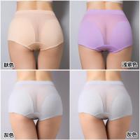 SUNTEK4条 性感内裤女士棉夏季蕾丝魅惑网纱三角裤头大码中腰包臀短裤