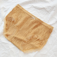 SUNTEK轻复古少女感色莫代尔棉裆褶皱蝴蝶结包臀中腰内裤女