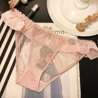 SUNTEK三送一 欧美裙摆蕾丝内裤性感女士半包套水钻低腰透视诱惑底裤