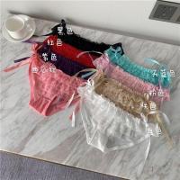 SUNTEK小心机侧边系带蕾丝透视性感内裤夏季少女低腰包臀性惑三角裤