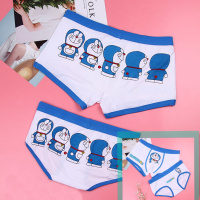 SUNTEK情侣内裤棉中低腰可爱卡通男士平角女士三角性感创意青年套装
