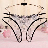 SUNTEK新款性感刺绣丁字裤开口不要脱的内衣夫妻情侣情调用品内裤诱人女
