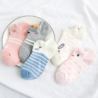 SUNTEK袜子女短袜浅口短口袜女糖果色船袜棉低帮秋季韩国可爱学生日系袜子