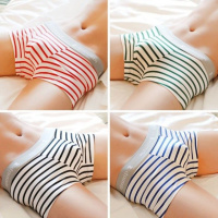 SUNTEK中腰舒适内裤男四角裤 条纹图案情侣卡通透气可爱潮流本命年