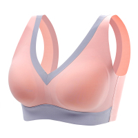 SUNTEK夏季运动内衣女士无钢圈聚拢舒适薄款冰丝文胸罩美背心式大码胸罩