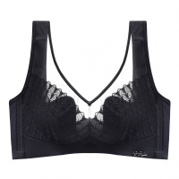 SUNTEK无钢圈文胸套装超薄冰丝内衣女大胸显瘦聚拢防下垂背心式胸罩胸罩