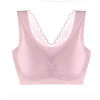 SUNTEK薄款bra无钢圈内衣女性感蕾丝聚拢胸罩杯冰丝美背背心式文胸胸罩