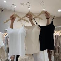 SUNTEKFN爱与南希韩国净色U型性格舒适百搭简约无袖背心吊带美背女66365