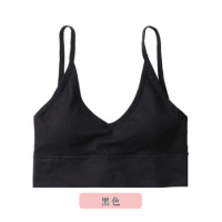 SUNTEK销量新款百万大U美背背心裹胸吊带无缝抹胸U型露背带胸垫运动文胸