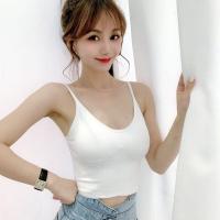 SUNTEK大网红卡卡U型美背吊带背心无钢圈裹胸文胸罩聚拢打底运动内衣女