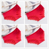 SUNTEK蕾丝都市棉低腰丽人莫代尔女式性感超薄少女三角诱惑内裤