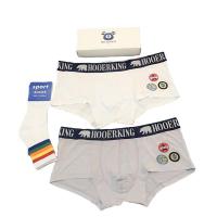 SUNTEK三件礼盒装虎尔先生大码日系潮牌印花青年男士莫代尔性感平角内裤