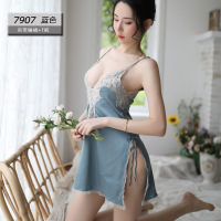 SUNTEK性感情趣内衣女诱惑骚成人挑逗调情蕾丝冰丝吊带睡衣睡裙