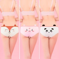 SUNTEK可爱女生内裤女棉裆低腰卡通日系甜美少女带耳朵学生女士三角裤