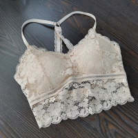 SUNTEK20660蕾丝抹胸美背吊带背心式文胸内衣聚拢防走光裹胸无钢圈胸罩胸罩