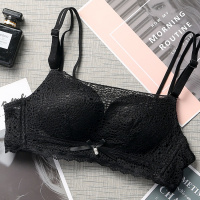 SUNTEK夏季抹胸美背文胸套装蕾丝聚拢学生薄款少女裹胸式内衣无钢圈胸罩胸罩