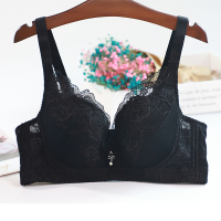 SUNTEK女内衣超薄款无海绵性感蕾丝全罩杯胸罩聚拢收副乳文胸有钢圈胸罩