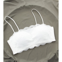 SUNTEK舒适无钢圈女蕾丝胸罩可脱肩带防滑内衣抹胸式少女防走光半杯文胸胸罩