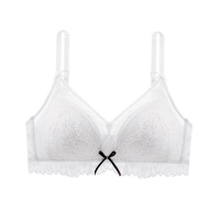 SUNTEK乳胶内衣女无钢圈小胸聚拢超薄款大胸显小蕾丝性感夏季胸罩薄胸罩