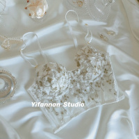 SUNTEK法式蕾丝性感内衣薄款大胸显小聚拢胸罩礼服bra少女日系文胸套装胸罩