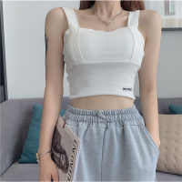 SUNTEK紫色吊带背心女夏外穿网红设计感小众性感U型美背内搭打底上衣潮