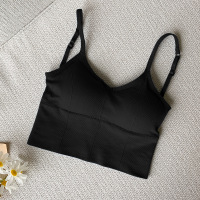 SUNTEK团子家自制u型美背吊带网红背心女加大码内搭打底外穿带胸垫内衣