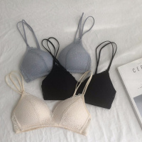 SUNTEK法式蕾丝性感内衣女秋季学生无钢圈聚拢裹胸薄款文胸调整型小胸罩胸罩