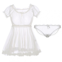 SUNTEK女士性感睡衣调情骚夏公主睡裙情趣透明薄纱挑逗诱惑私房内衣