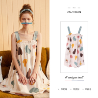 SUNTEK睡衣女士夏季棉吊带睡裙薄款甜美可爱少女性感休闲家居服