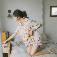 SUNTEK小井家天竺棉针织女式睡衣睡裤 少女款印花婴儿A类棉家居服睡裙