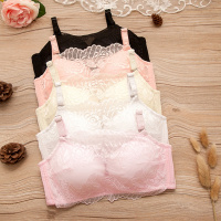 SUNTEK少女抹胸式文胸防走光蕾丝薄款学生胸罩聚拢高中生初中无钢圈内衣