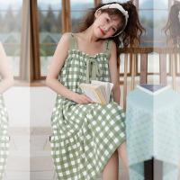 SUNTEK睡裙女夏季薄款吊带连衣裙家居服女士公主风可爱甜美学生棉睡衣