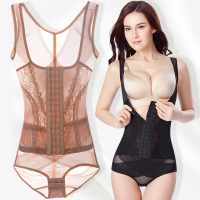 SUNTEK夏季薄款连体塑身衣排扣收腹束腰美体塑身衣产后显提臀紧身衣塑身衣塑身衣