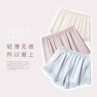 SUNTEK2条睡裤女缎面透气居家三分防走光弹力安全裤女宽松平角短裤睡裤/家居裤