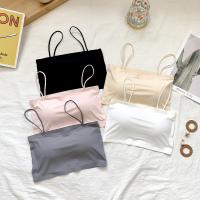 SUNTEK夏季女装批發韩版新款少女文胸内衣短款小背心吊带一片式冰丝裹胸胸罩