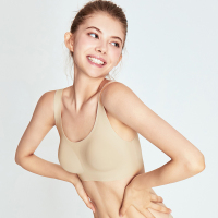 SUNTEK好奇小姐内衣女无钢圈裸感睡眠隐形背心式文胸文胸夏季女薄款胸罩