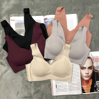 SUNTEK无钢圈收副乳背心式文胸罩隐形后扣厚薄2胸垫尚品918安心内衣