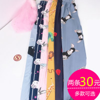 SUNTEK春秋季睡裤女长裤薄款宽松棉莫代尔卡通家居裤女大码棉可外穿睡裤/家居裤