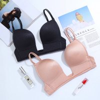 SUNTEK欧美U型深V性感内衣夏季美背小胸聚拢低胸隐形婚纱礼服文胸胸罩