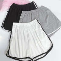 SUNTEK运动短裤女夏纯色外穿阔腿宽松大码薄款休闲热裤高腰跑步居家睡裤睡裤/家居裤